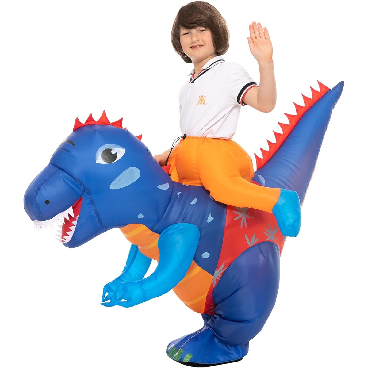 BETTWITEH Inflatable Dinosaur Costume for Kids, Kids Funny Inflatable Halloween T-Rex Dinosaur Costume for Boys Girls Halloween