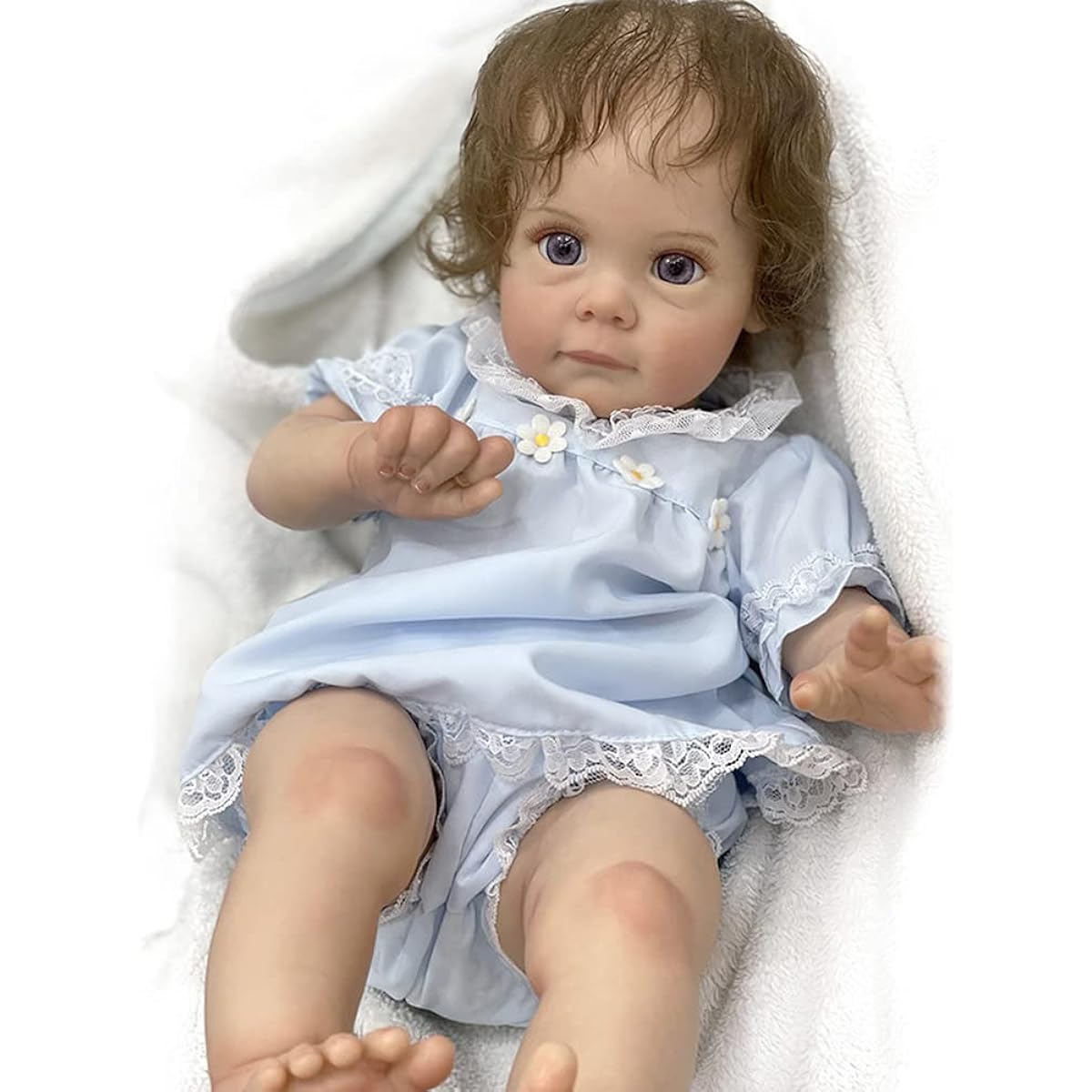 Lonian 22inch 55cm Reborn Baby Girl Doll with Cotton Body Looks Like a Real Baby