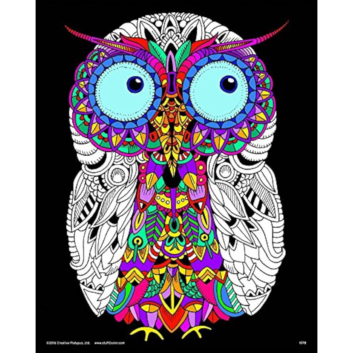 Owl - 16x20 Fuzzy Velvet Detailed Colouring Poster
