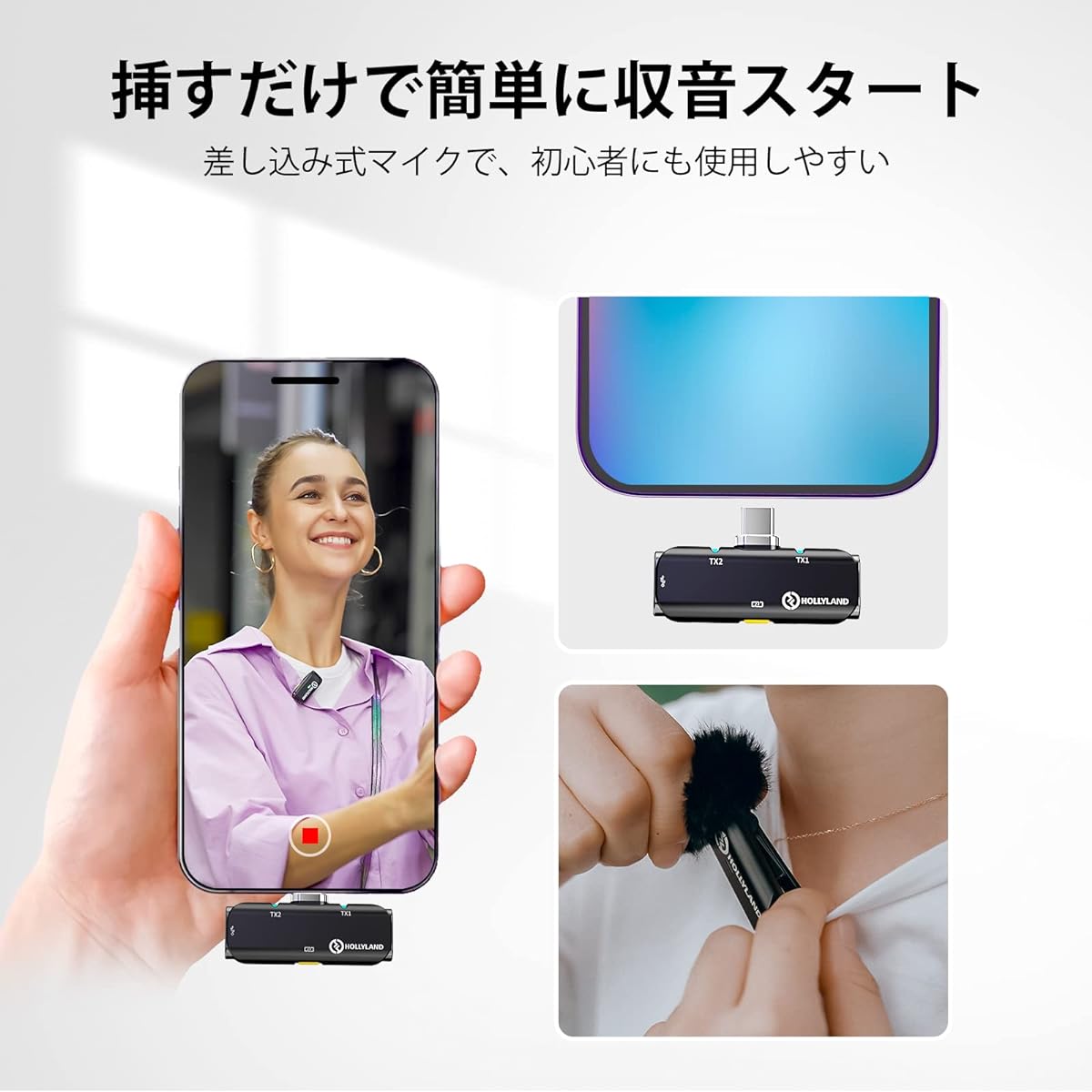 ation, 8 Hours of Continuous Use, Dual Channel Compatible] 2.4GHz 360° Sound Collection Smartphone External Microphone with Storage and Charging Case & Automatic Pairing for Shooting Vlog Shooting/Video Distribution/ Compatible with live broadcasts, etc.