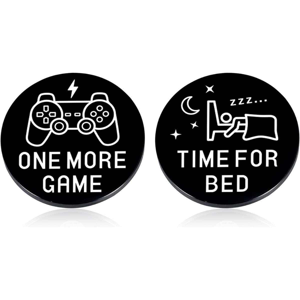 Christmas Gifts for Teenage Boys and Girls Funny Gift Decision Coin Double Sided Gift Idea Stocking Stuffer Birthday Gift for Son or Daughter Party Gift from Mother Women Men Friend Boyfriend Girlfriend, Black, Small