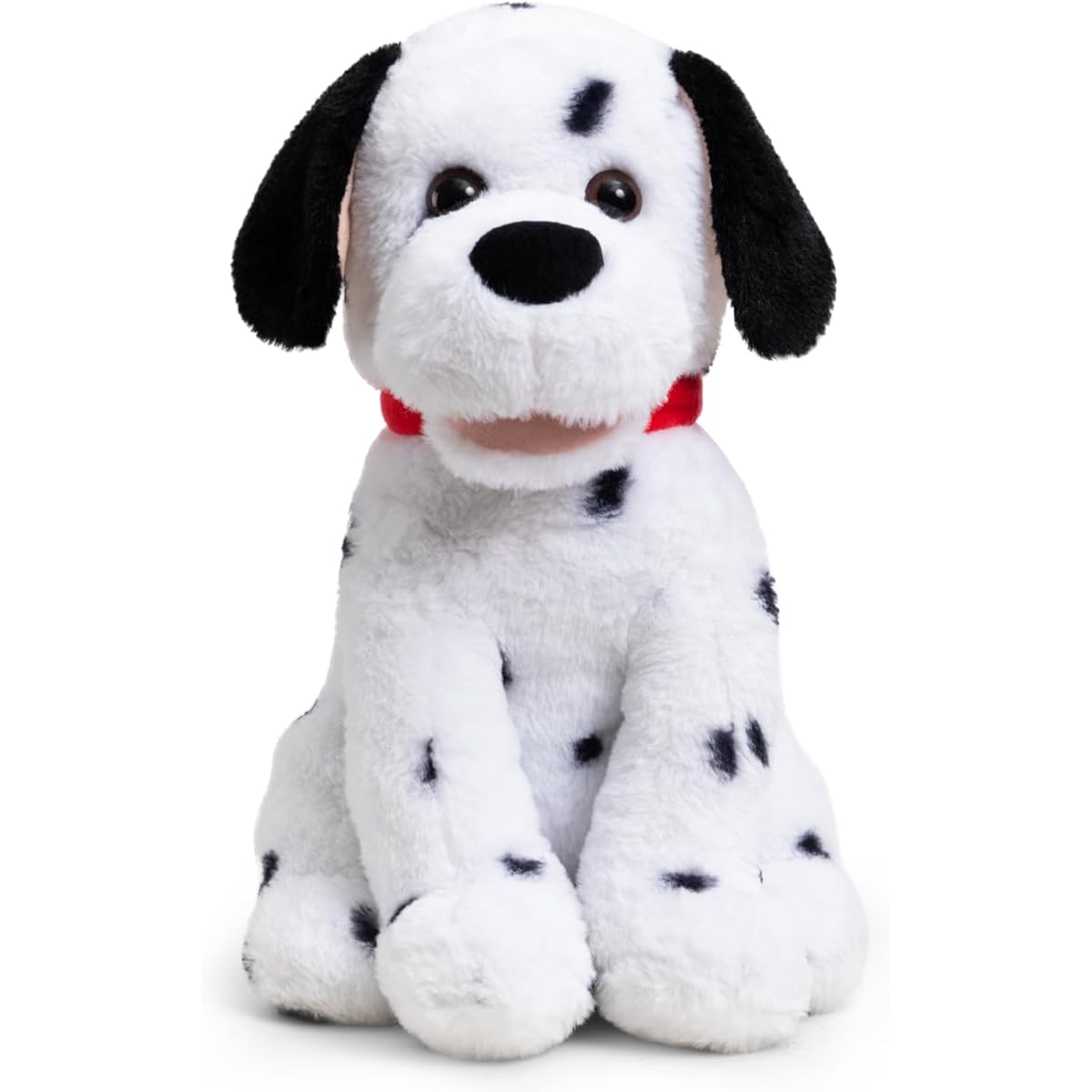 WENMOTDY Dalmatian Plush Toy Dalmatian Puppy Dog Stuffed Toy with Red Collar Kids Gift 13 Inch