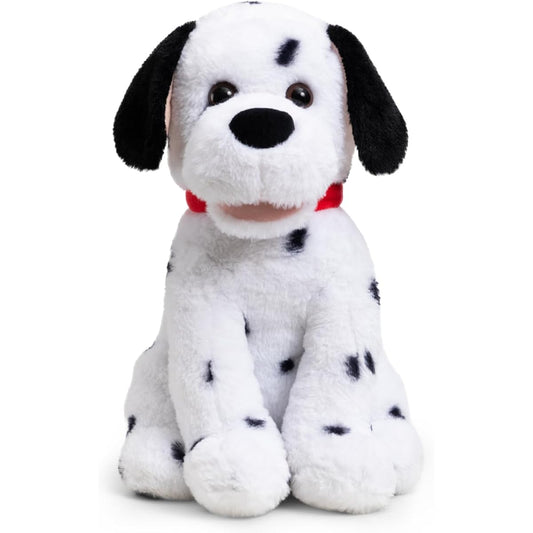 WENMOTDY Dalmatian Plush Toy Dalmatian Puppy Dog Stuffed Toy with Red Collar Kids Gift 13 Inch