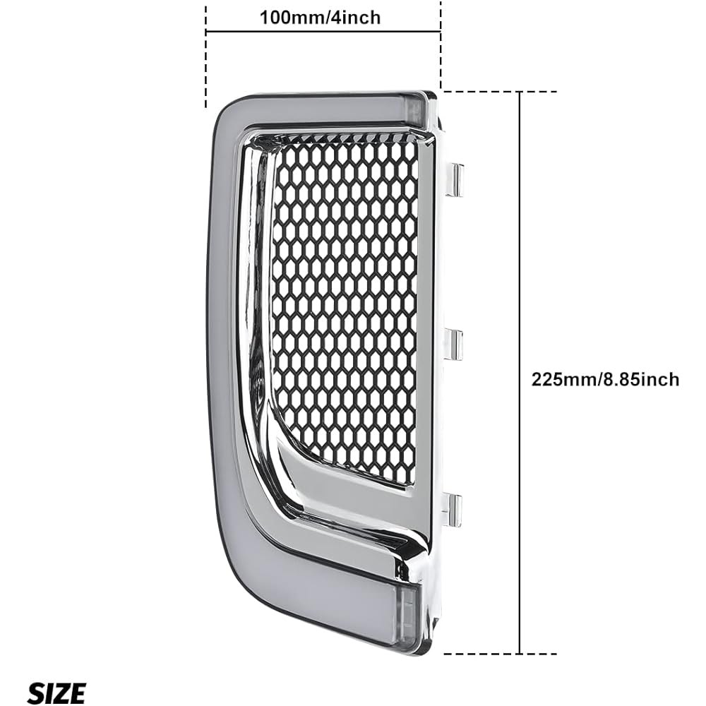 Motorcycle Turn Signal, Tracer LED Running Light/Turn Signal Fairing Lower Grille for Harley Touring Street Road Glide 2014-2022
