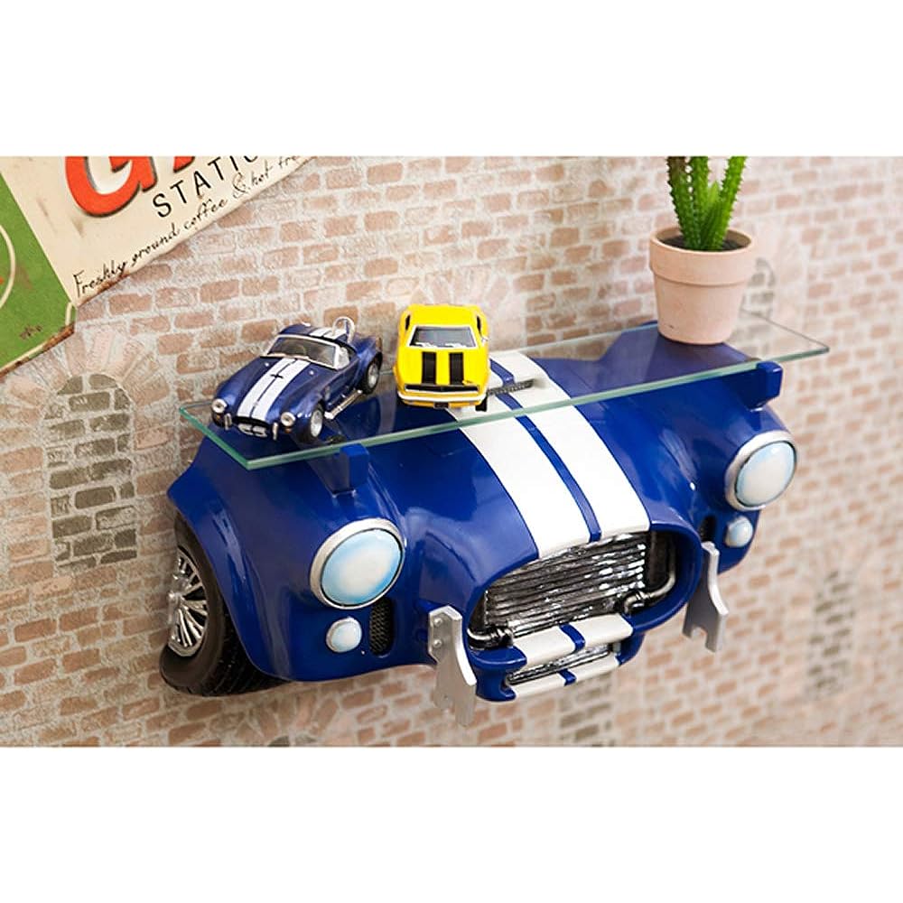 Akizuki Boeki Design Accessories Blue W41×D14×H18.5cm Oldies CAR HEAD Shelf GK060