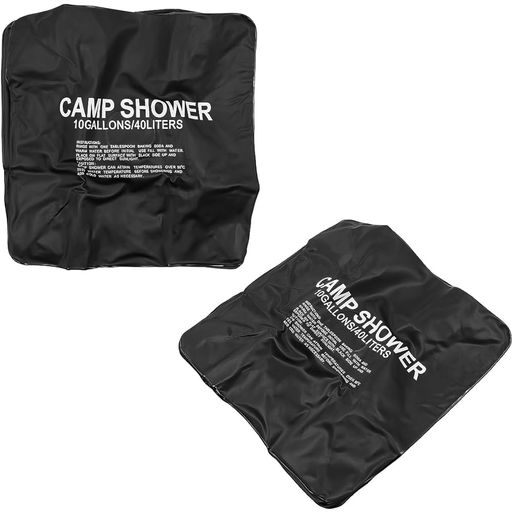 NUZAMAS 40L Foldable Solar Shower Bag Heated Water Bag Large Capacity Shower Bag Bath Bag for Outdoor Camping Travel Hiking