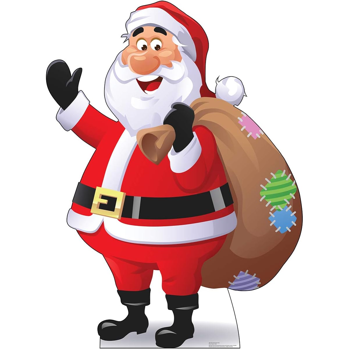 Advanced Graphics Illustrated Santa Claus Life-Size Cardboard Cutout Panel