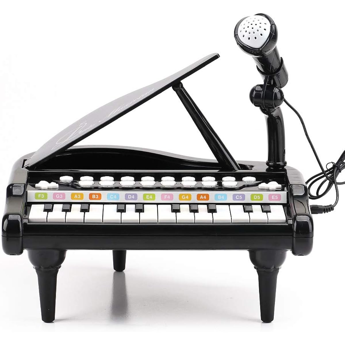 Piano Toy Keyboard Baby & Toddler Birthday Gift Toys for 1 2 3 4 Years Old Kids Toy Piano 24 Keys Black
