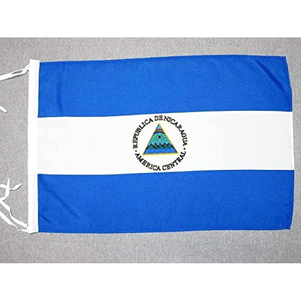 AZ Flag Nicaragua Flag 18" x 12" Cord - Small Nicaraguan Flag 30 x 45cm - Banner 18 x 12"