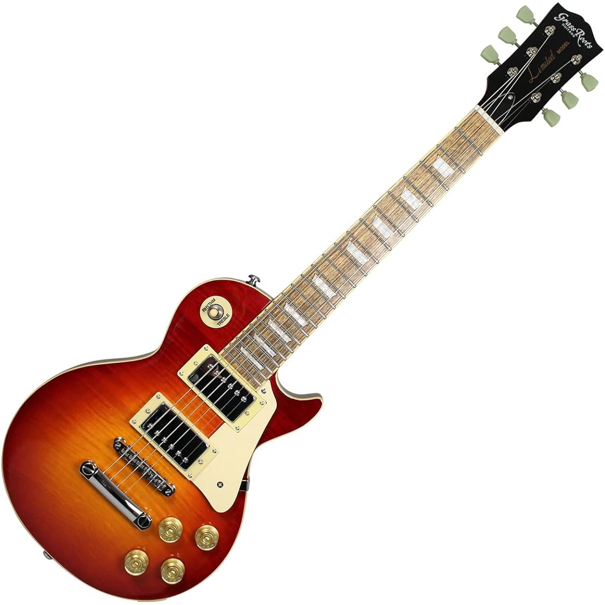 GrassRoots SG-LPS-mini - Play from age 4! Kids guitar beginner set - Electric guitar for kids - Mini guitar - GrassRoots