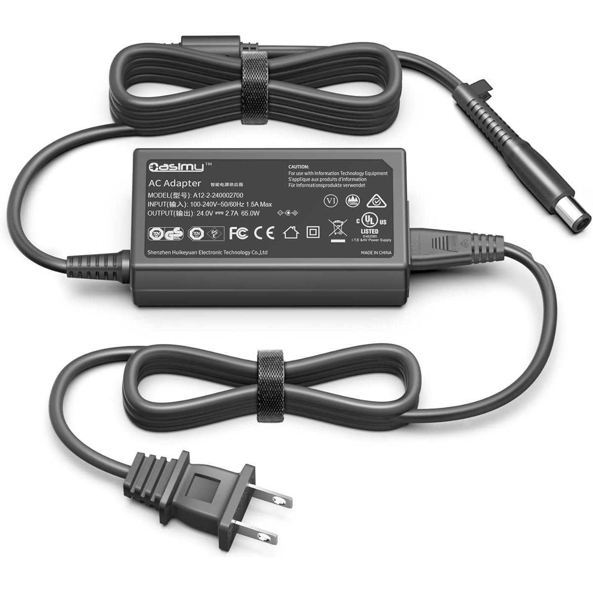 CASIMY 24V 2.7A AC/DC Adapter Charger Medistrom Pilot-24 Lite 645759689818 P24MPLBP1 PowerLite 24 PowerBank Pilot-24Lite CPAP Battery Backup Adapter Power Cord