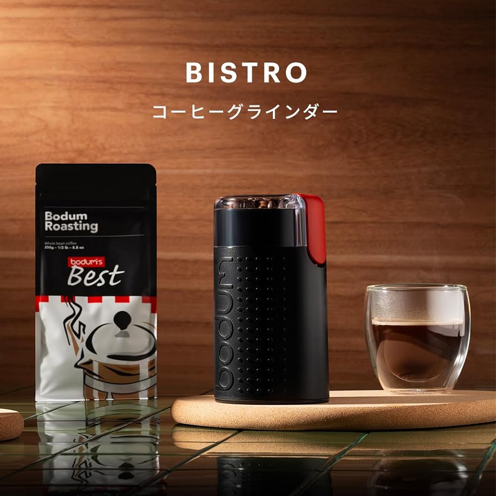 BODUM Coffee Mill Electric Mill BISTRO Bistro Electric Coffee Grinder Black Cutter Blade Rechargeable Portable Compact Outdoor Camping [Genuine Product] 11160-01RC