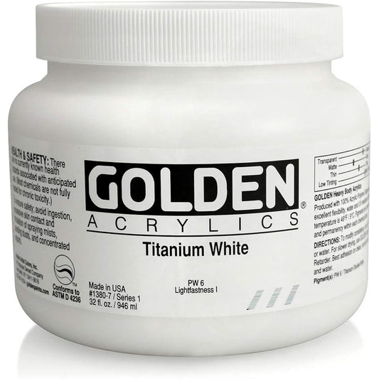 Golden Thick Chunk Acrylic Paint 32 oz. White 0001380-7