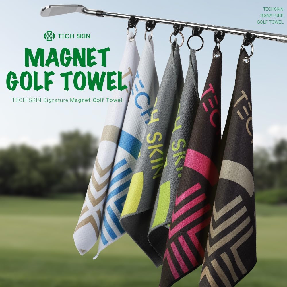 TECH SKIN Golf Towel Magnet Absorbent Quick Dry Towel Golf Equipment with Canabilla