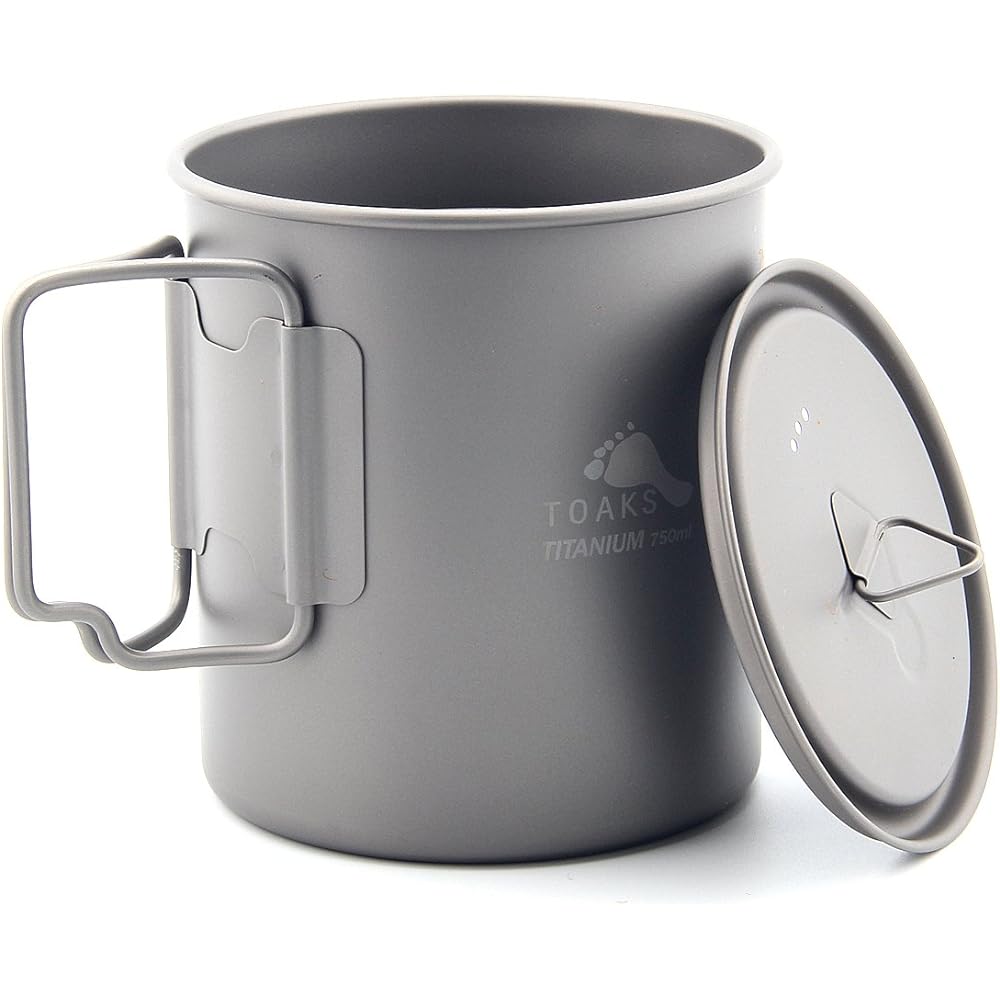 TOAKS Ultralight Titanium Cup Portable Titanium Water Mug (750ml and 450ml set)