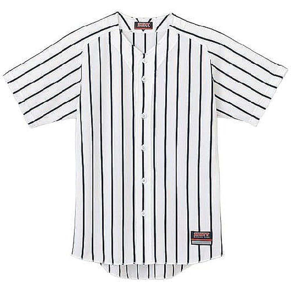 ZETT Baseball Uniform Shirt (Wide Stripe Ribbed Mesh) BU631