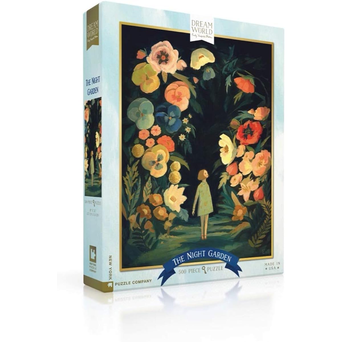 New York Puzzle Company Dream World Night Garden 500 Piece Jigsaw Puzzle
