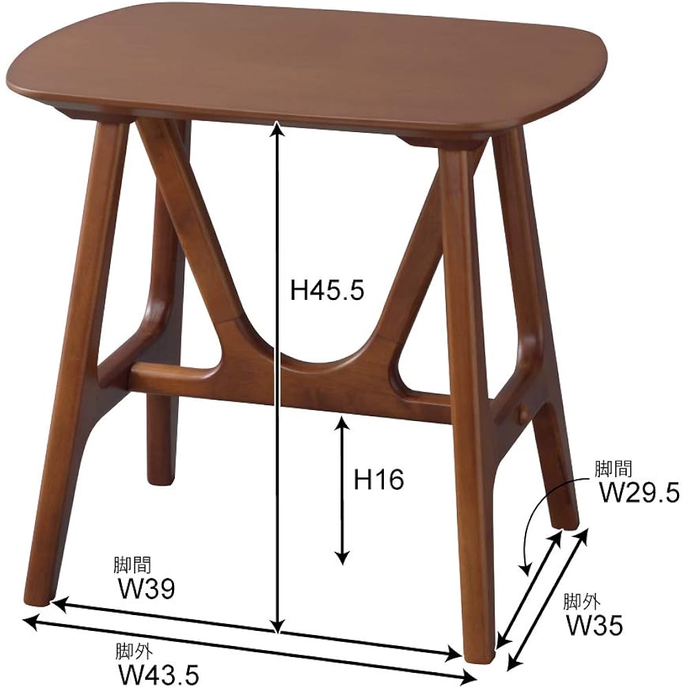 Azumaya-kk bed table - Product size: W50 x D38 x H48 VET-629