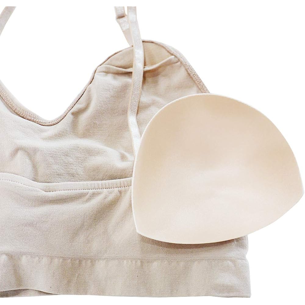 Ballet undertop bra with adjustable padded shoulder strap length, body foundation, elastic, one size fits all [Beige]