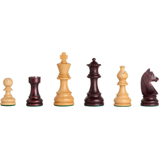 The House of Staunton Championship Chess Set - Pieces on Law - 3.75" King Purple Heart Guild