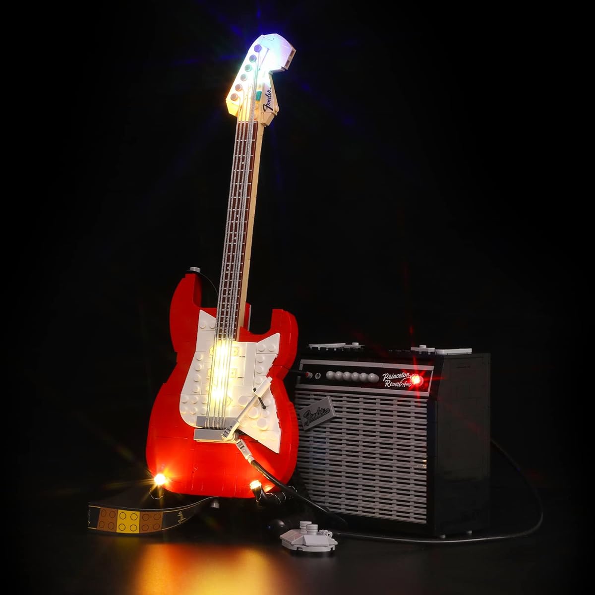 BRIKSMAX LED Light Kit for Fender Stratocaster - Compatible with Lego 21329 (LEGO Set Not Included)
