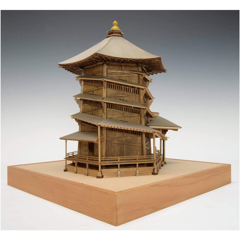 Woody Joe 1/75 Aizu Sazaedo (Entsu Sanso-do/Entsu-san Soudou) Wooden Model Assembly Kit