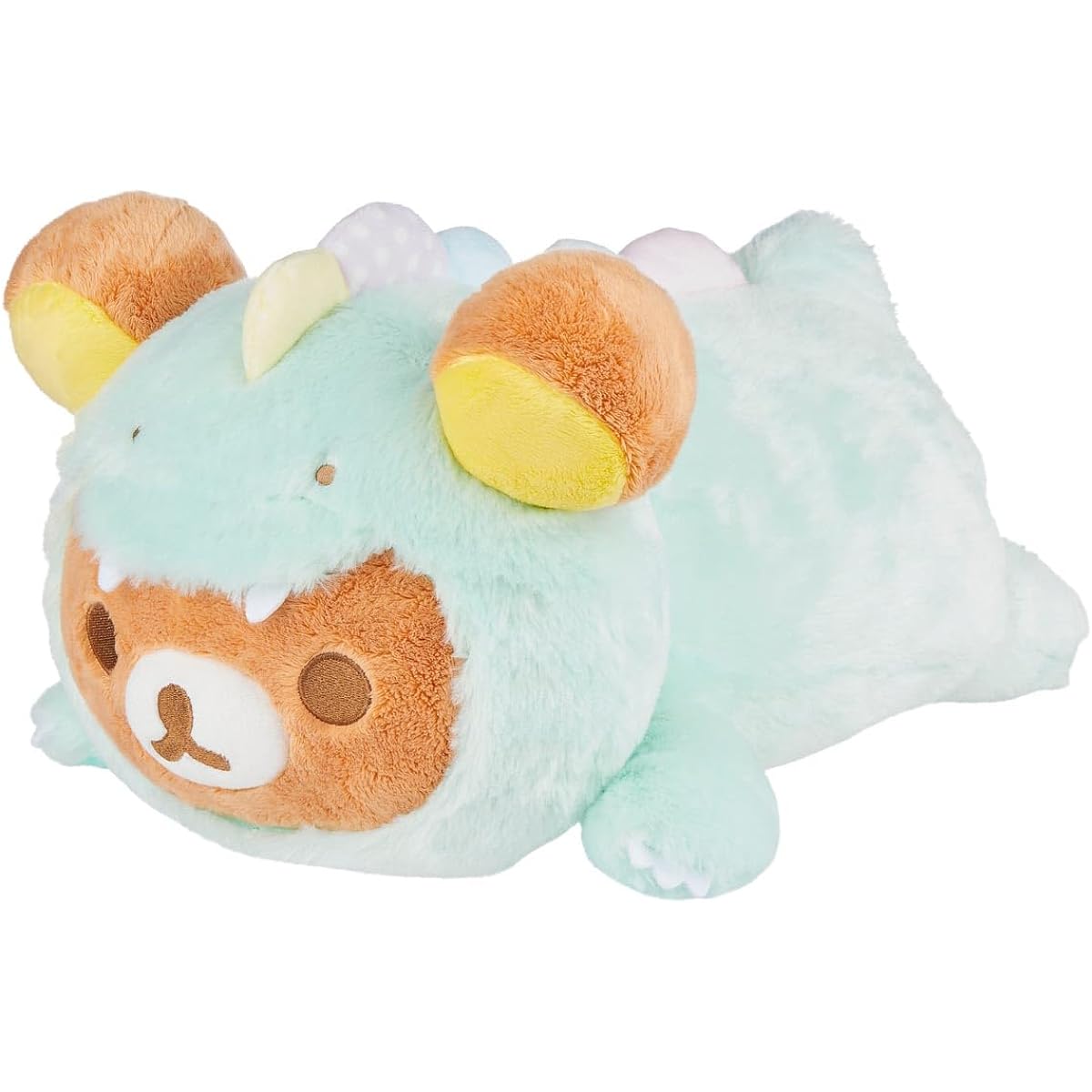 Rilakkuma San-X Original Play with Dino Laydown Series Plush - Soft Green - 15" Plush