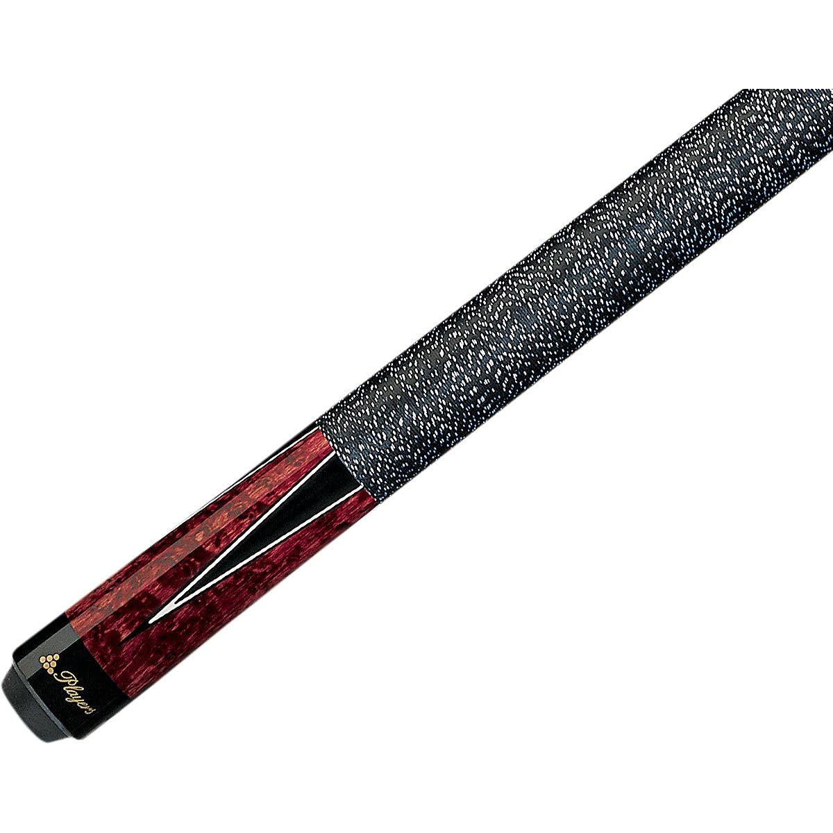 Players G-1001 Crimson Super Birds-Eye Maple with Black and White Point Cue