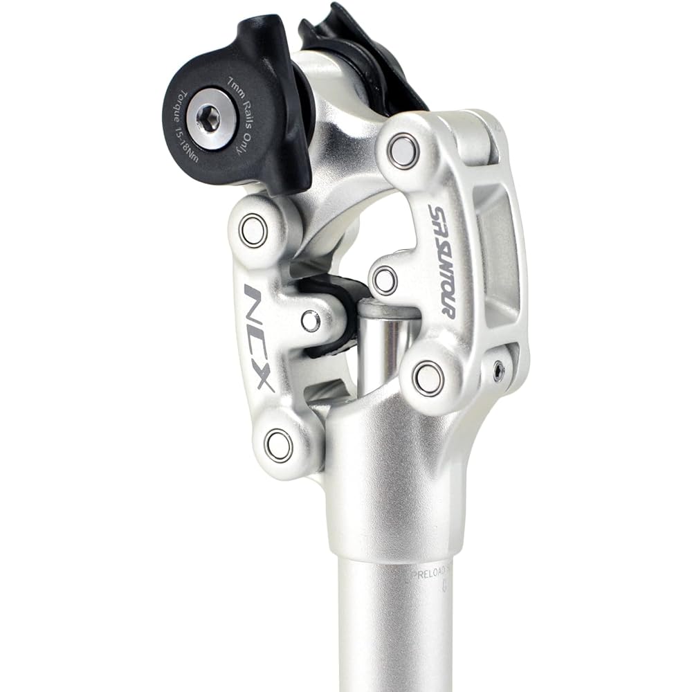 SR SUNTOUR SP12 NCX Suspension Seat Post w/ Protective Cover 27.2X350mm , Silver, VK2752