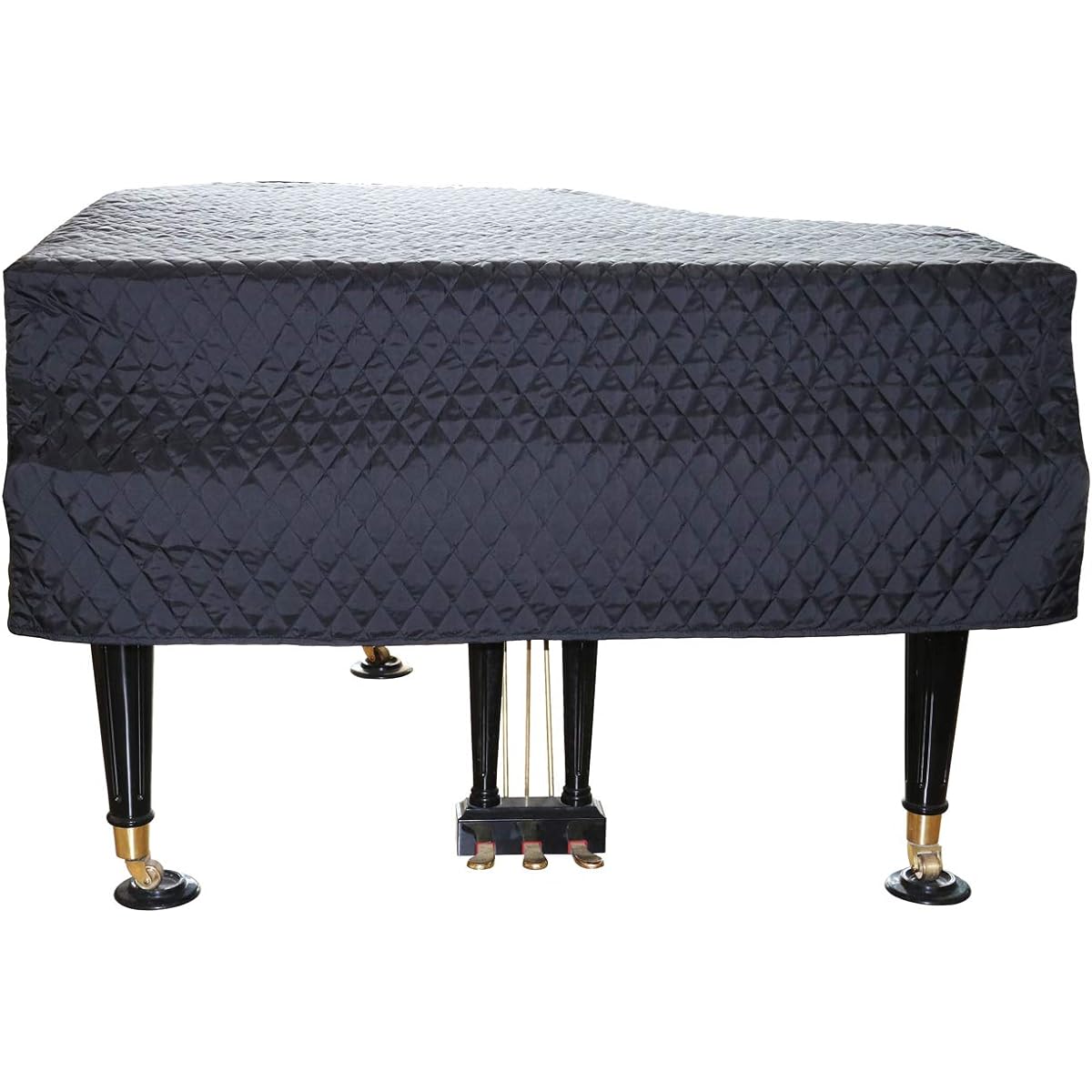 ESYUEL Grand Piano Cover Dust Protection Cover Quilted Diamond Pattern (200cm/78.75inch, Black)