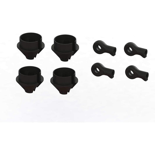 ARRMA ARA330608 HD Shock Rod End and Spring Cup Set (2 Pairs)