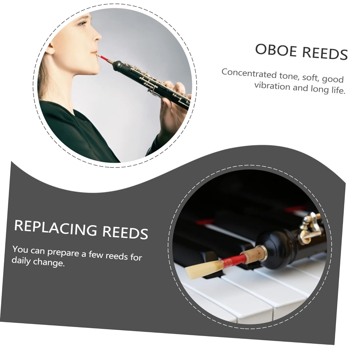 VICASKY 18pcs Oboe Reeds Oboe Accessories Oboe Staples Flagmer Double Bundle Guard Clarinet Wood Oboe B Flat Clarinet Reeds Oboe Reeds