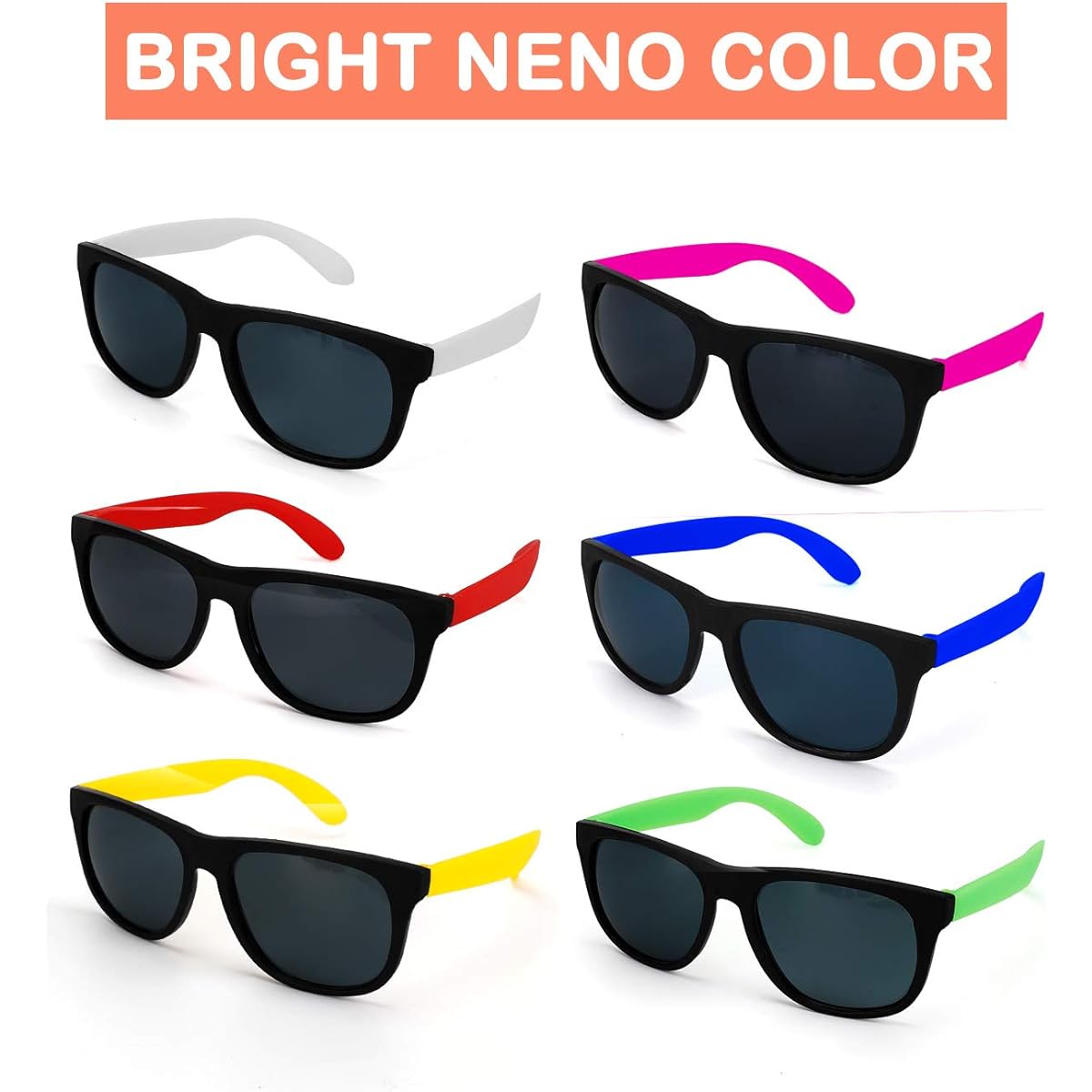 36 Pack 18 Colors Neon Sunglasses Party Favors 80s Style Pool Party Beach Party Christmas Celebration Thanksgiving Carnival Graduation Party Classroom Prizes Summer Party Birthday Party for Girls Boys Teens Adults