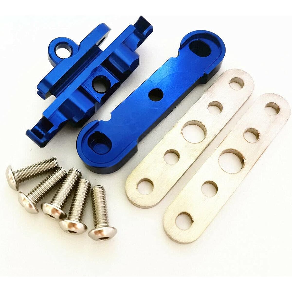 Raidenracing Front Bulkhead Tie Bar Suspension Arm Mount for 8926 Traxxas 1/10 MAXX - Blue