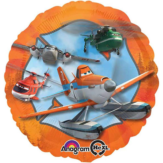 Anagram International Airplane Firefighter Rescue Foil Balloon, 28", Multicolor