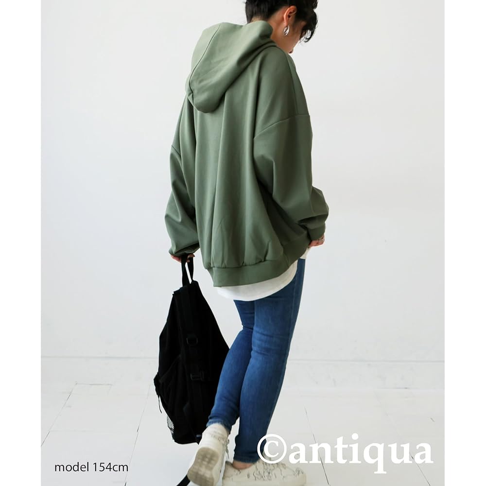 [antiqua] PN-00441 Ponch Hoodie Parka Women's Long Sleeve Short