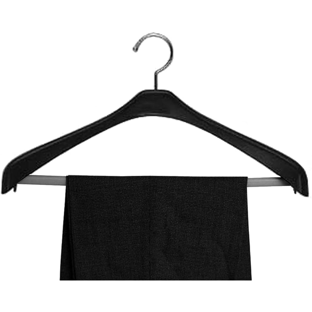 Shinkohanger Slim Slacks Hanger with Non-Slip Stop Bar Width 42cm "Reverse" Jacket Slim Stop 42 Black Rotating Hook Made in Japan 40 Pieces