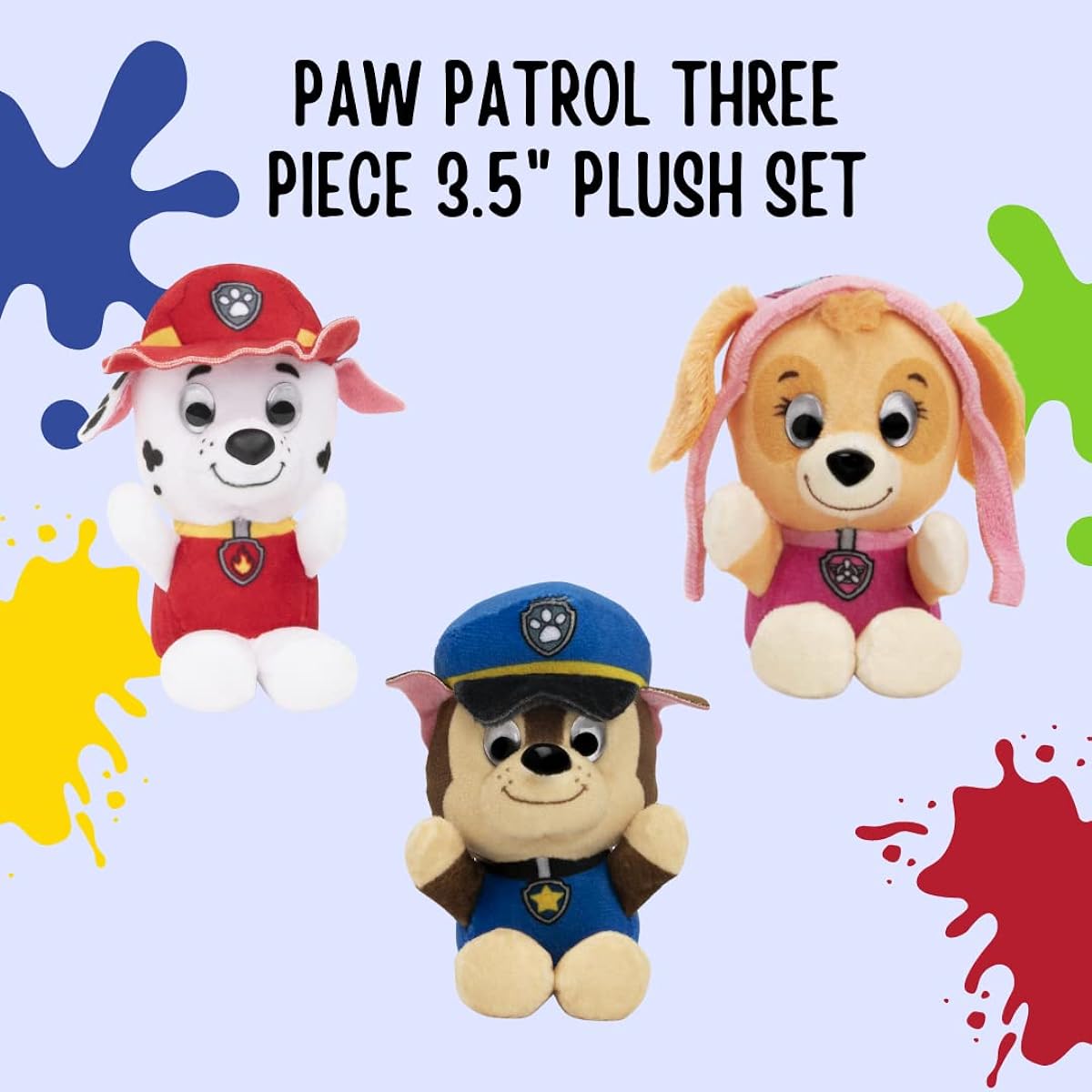 GUND Paw Patrol Mini Character Plush Chase, Marshall, Skye 3.5 inch