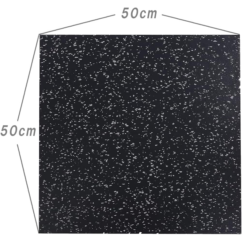 ISL Rubber Training Mat Black x Gray Tip 25mm Shock Absorption Model 50x50cm Set of 2
