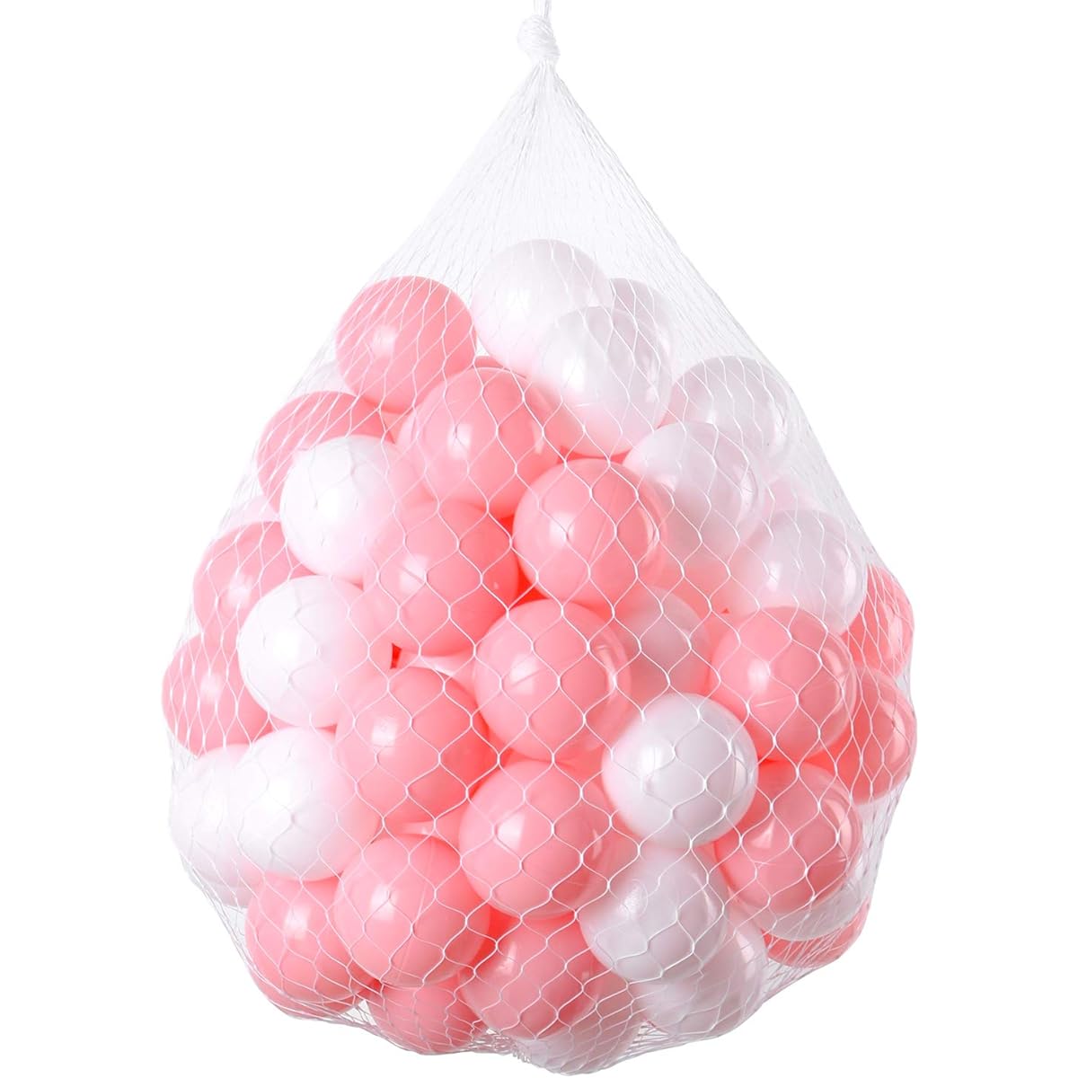 TRENDBOX 100pcs Colorful Ball Pit Balls for Babies/Kids/Children Soft Plastic Birthday Party Event Playground Games Pool Pink White