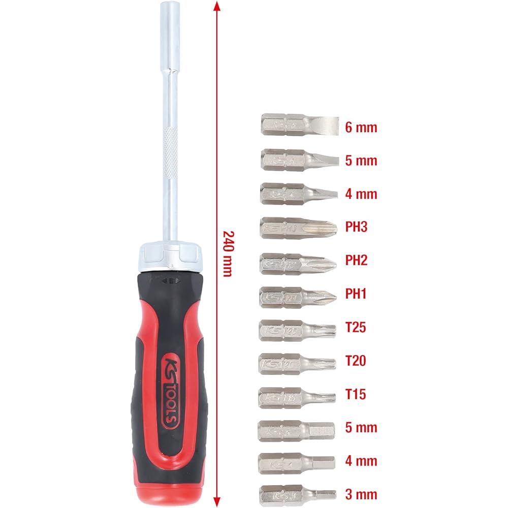 KS Tools 12-in-1 Ratchet Bit Driver 159.2035