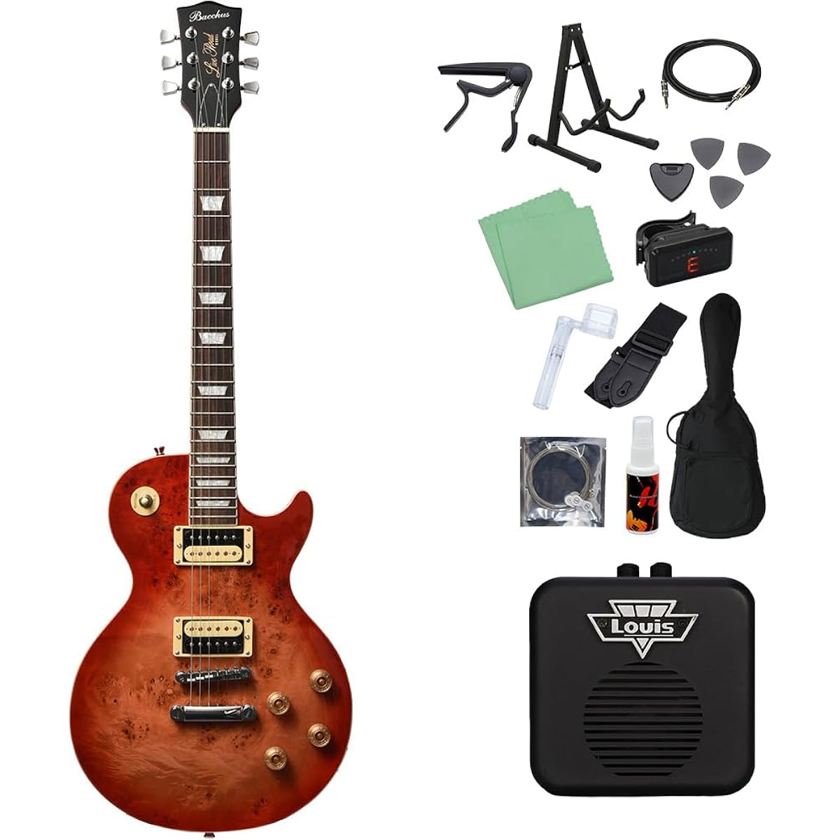 Bacchus BLP-BP/R RD-B Electric Guitar Beginner 14-piece Set [With Mini Amplifier] Universe Series Bacchus