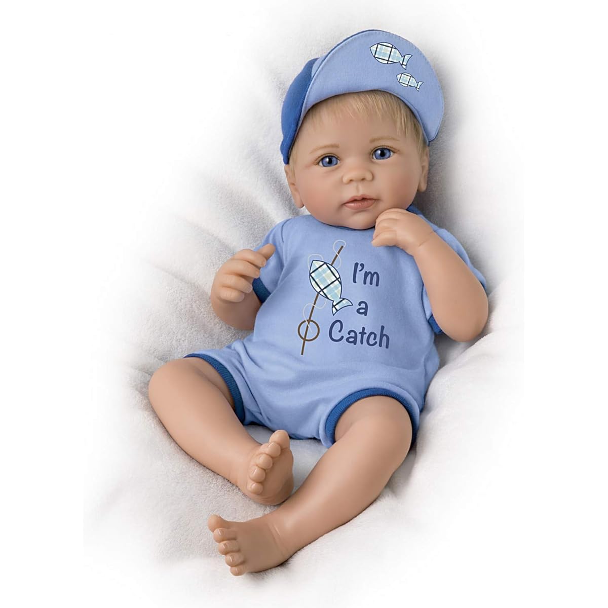 The Ashton-Drake Galleries So Truly Real I'm A Catch Baby Boy Doll