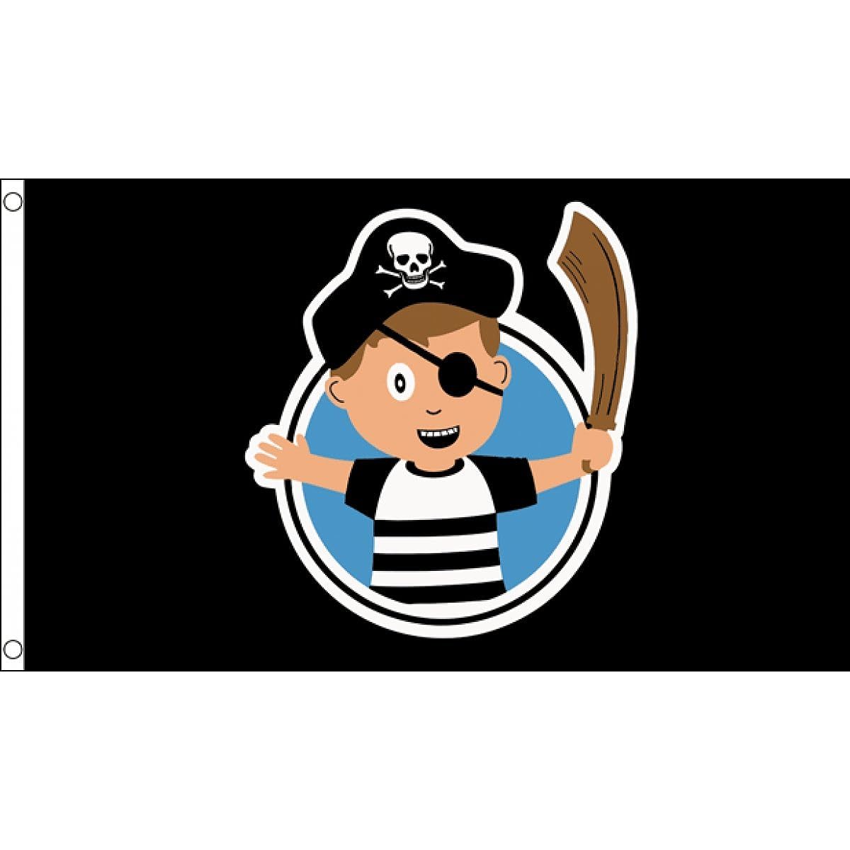 AZ FLAG Pirate Boy Flag 3x5ft 100D Polyester Young Pirates Banner with 2 Metal Grommets Fade Resistant Vibrant Color 3ft x 5ft