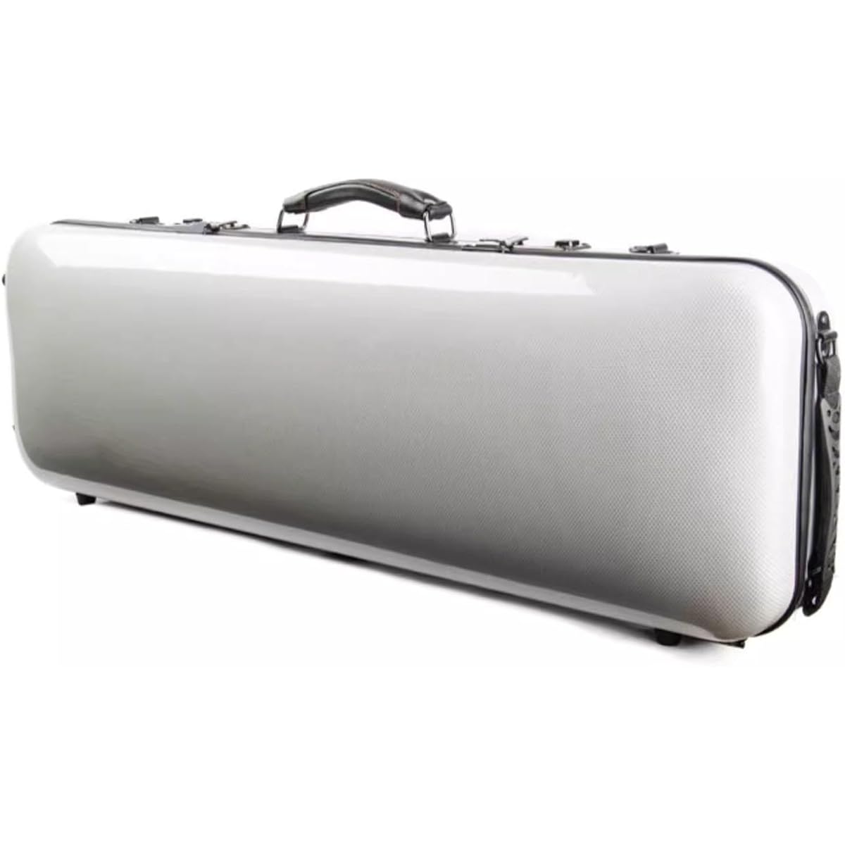 Violin Case, Violin Hard Case with Hygrometer, Violin Case Backpack 4/4 Full Size, Portable Lightweight Violin Backpack, Carry-On, Violin Bag with Adjustable Shoulder Strap, Rectangular Shape Violin Storage Case, White