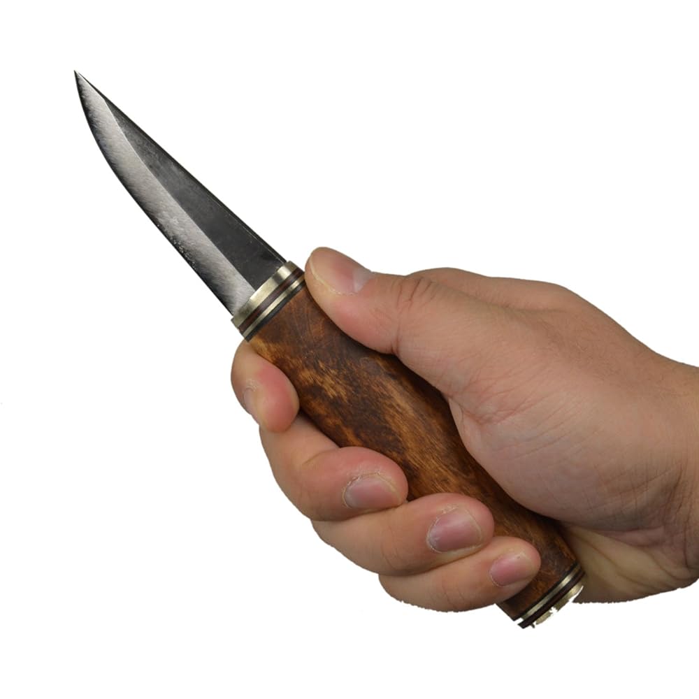 Nordic Scandinavian Outdoor Knife Kauhavanpuukopaya Valirapuvisa 80#502 Black 03-01-paja-0012