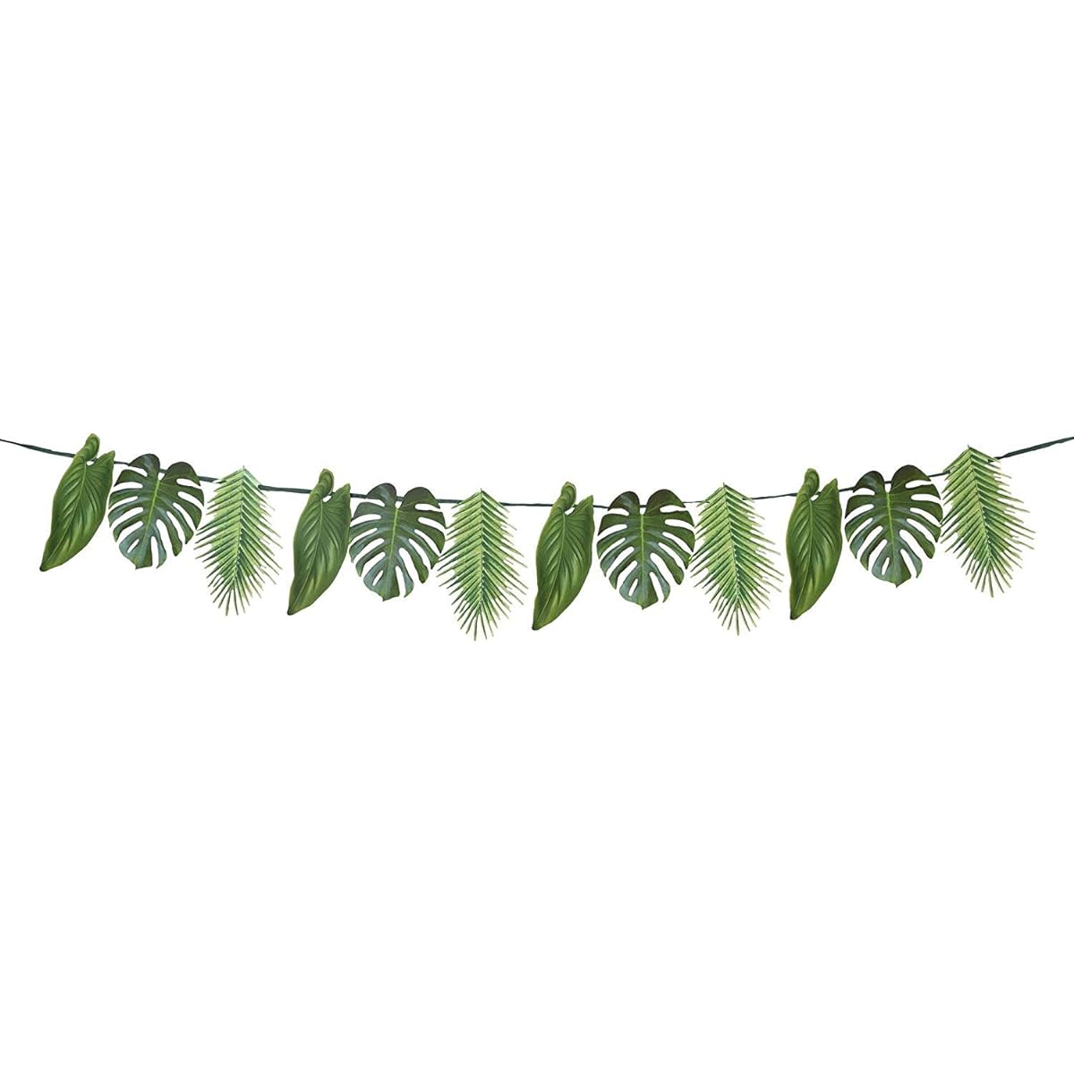 Talking Tables Tropical Fiesta Palm Leaves Garland Party Decorations 1.5m Long 5ft Green Pack of 2