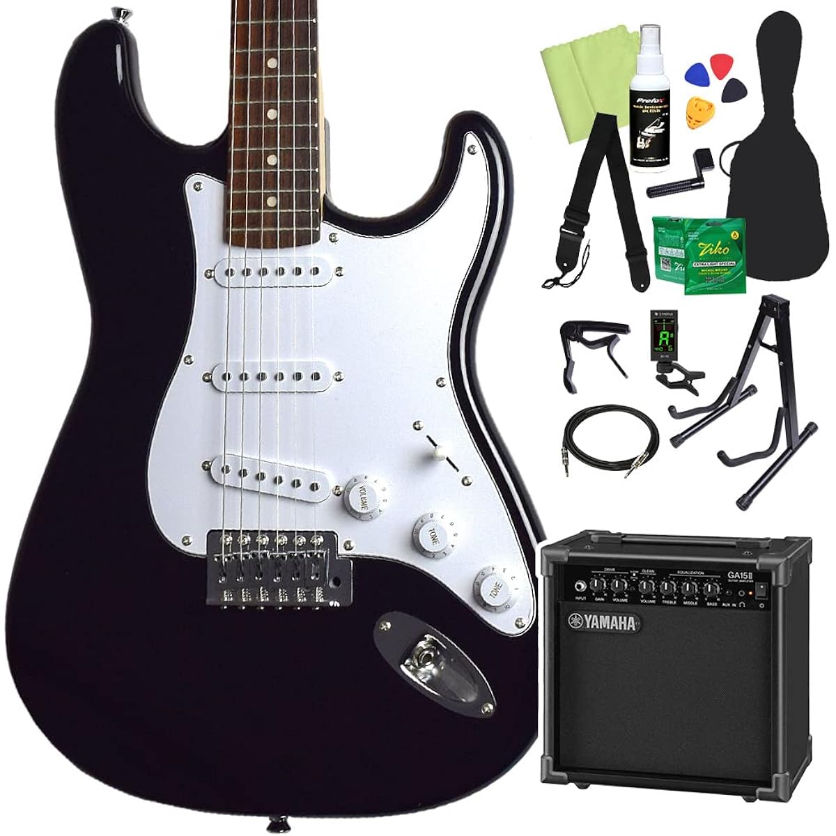 FERNANDES LE-1Z 3S/L BLK Electric Guitar Beginner 14-piece Set [Includes GA15II] Fernandes