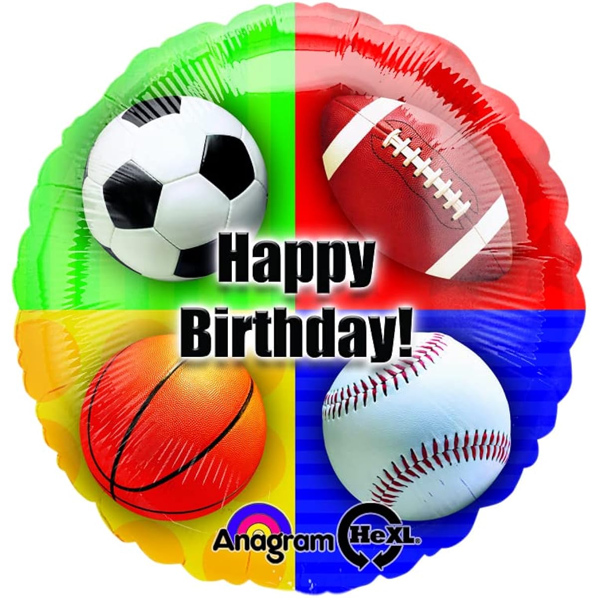 Mayflower Products Sports Theme 7th Birthday Party Supplies for 8 Guest Entertainment Kit and Balloon Bouquet Decorations - Blue Number 7