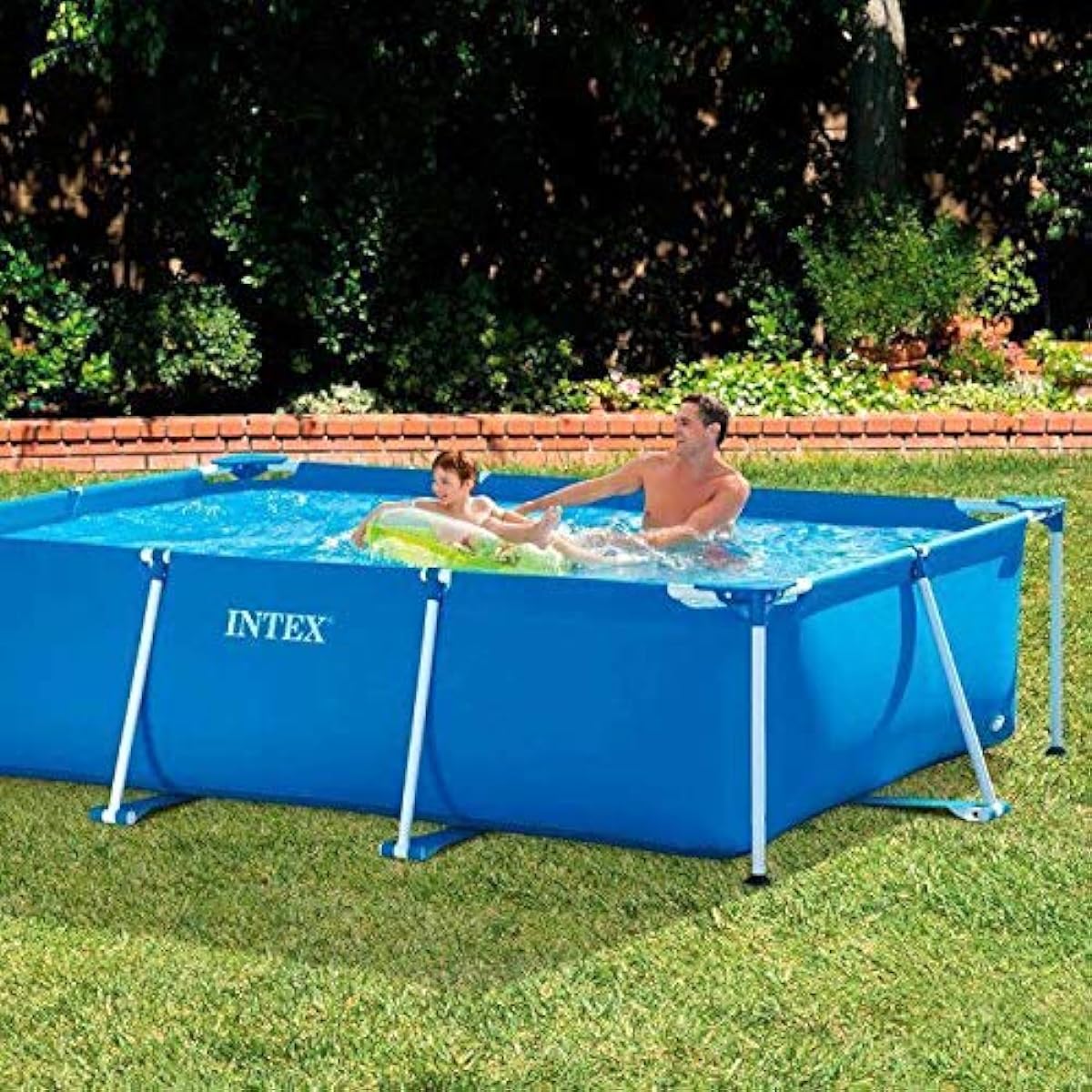 INTEX Rectangular Frame Pool 3m x 2m x 0.75m Large Home Pool Rectangular Frame Set INTEX